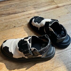 Black and White Cow Print Shoes